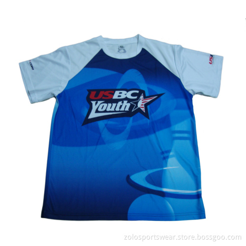 New 2017 cheap price custom design sublimation bowling shirts